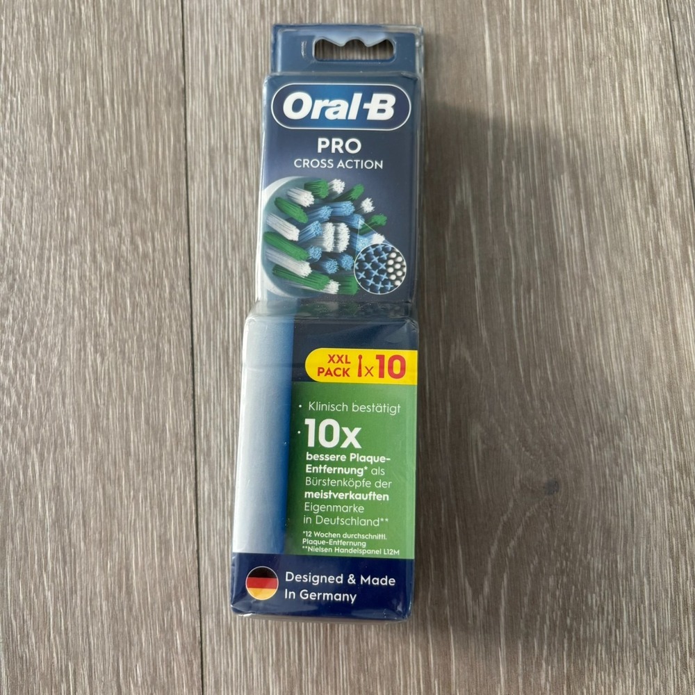 NWB Oral-B Pro CrossAction Electric Toothbrush Replacement‎ Heads XXL Pack 10x